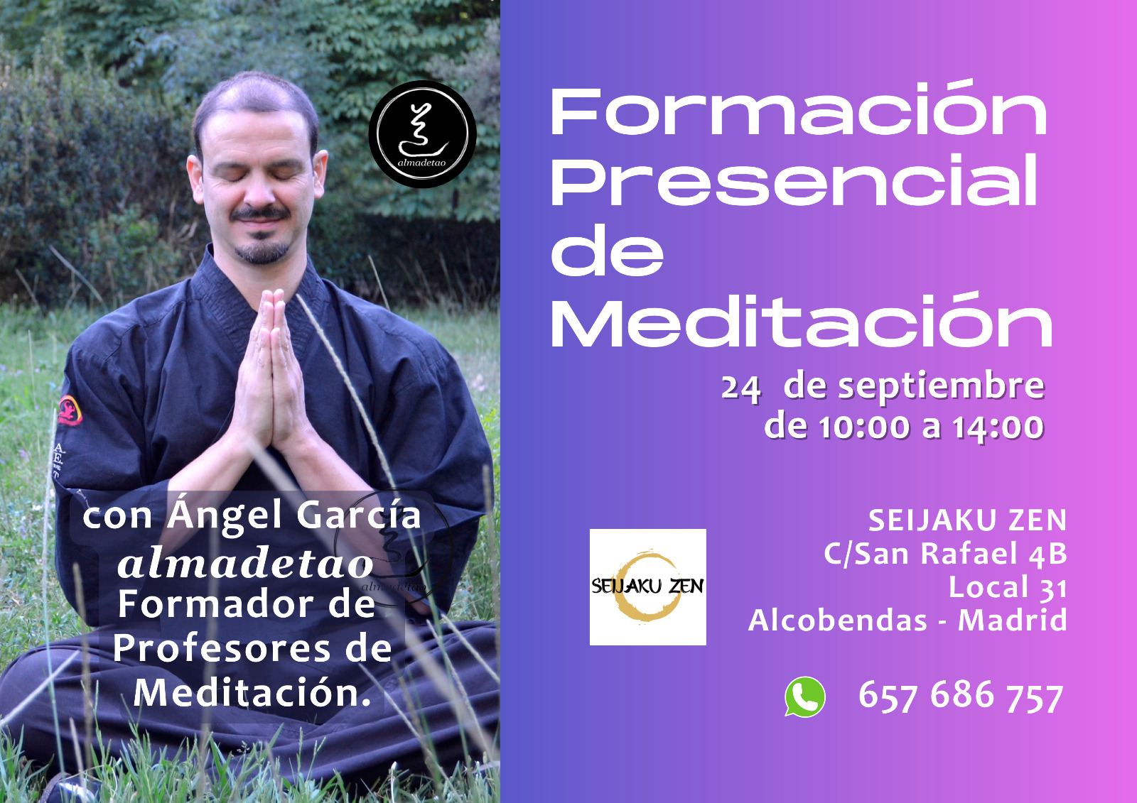 Formación presencial de Meditación